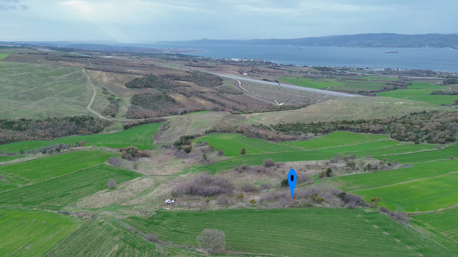 Çanakkale Lapseki Suluca'da Fırsat Fiyatlı Deniz Manzaralı Arazi 